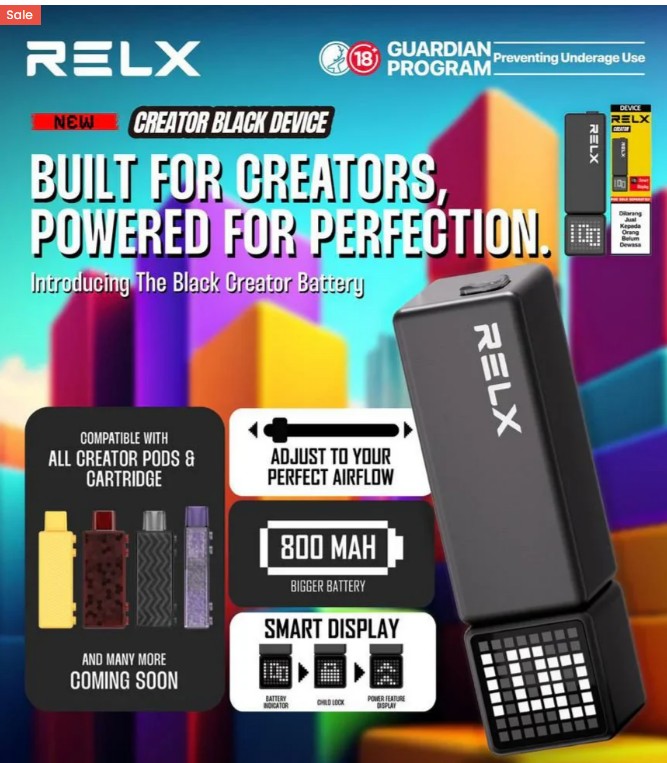 RELX CREATOR MINI POD 3K- Flavor Only & Battery - Image 2