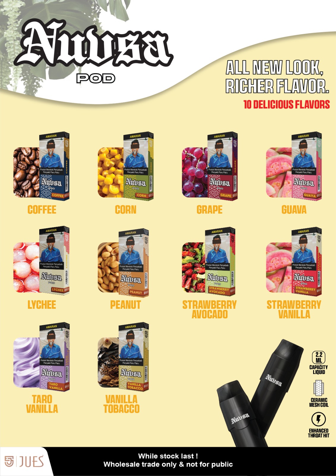 NUVSA POD 2.2ML CARTRIDGE FLAVOR (Nano Compatible) Nano Pakai - Image 2