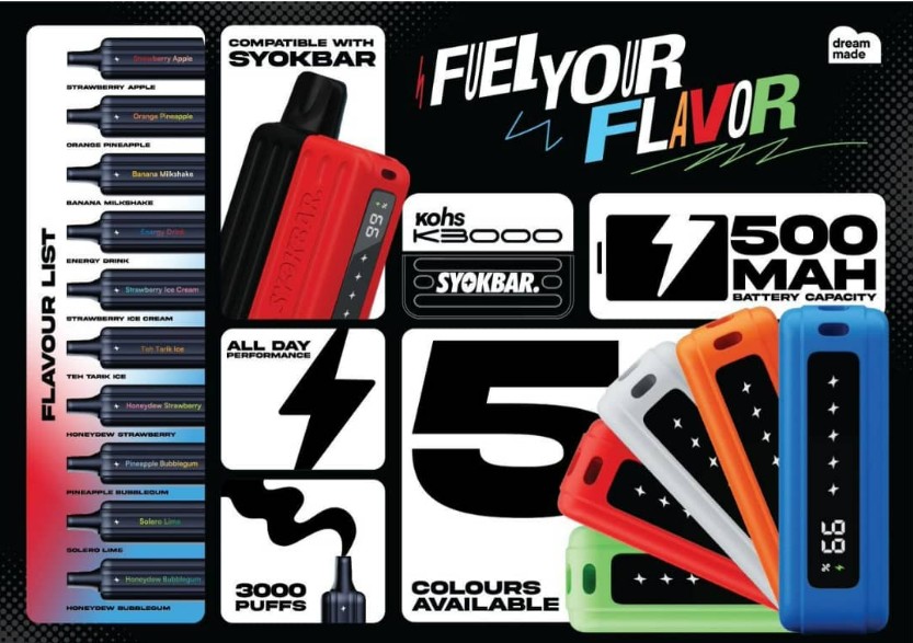 SYOKBAR | KOHS K3000 3000 PUFFS DISPOSABLE POD - Image 2