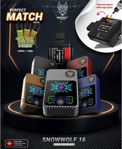 SNOWWOLF SMART HD 16K DEVICE TATA 15ML FLAVOR