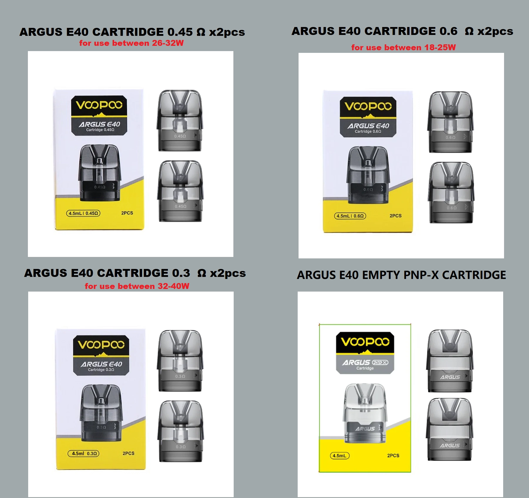 VOOPOO Argus E40 Cartridge